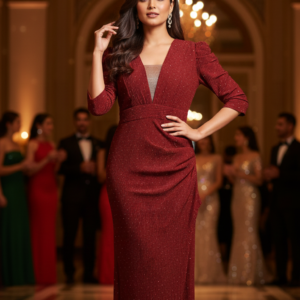 w0208 elegant shimmer evening gown