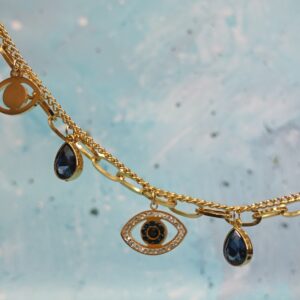 a0067 stainless steel evil eye bracelet