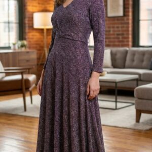 women’s printed v neck full sleeve top