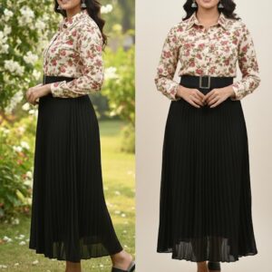 w0311 women’s floral printed full sleeve shirt top