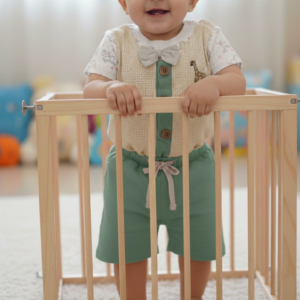 jb0074 baby boy shirt & shorts set with bow