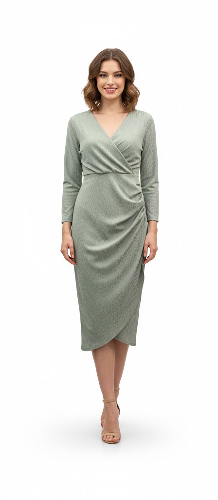 w0088 women’s sage green wrap midi dress w0088 women’s sage green wrap midi dress