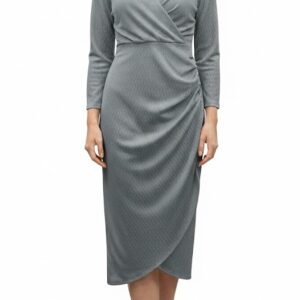 w0088 women’s sage green wrap midi dress
